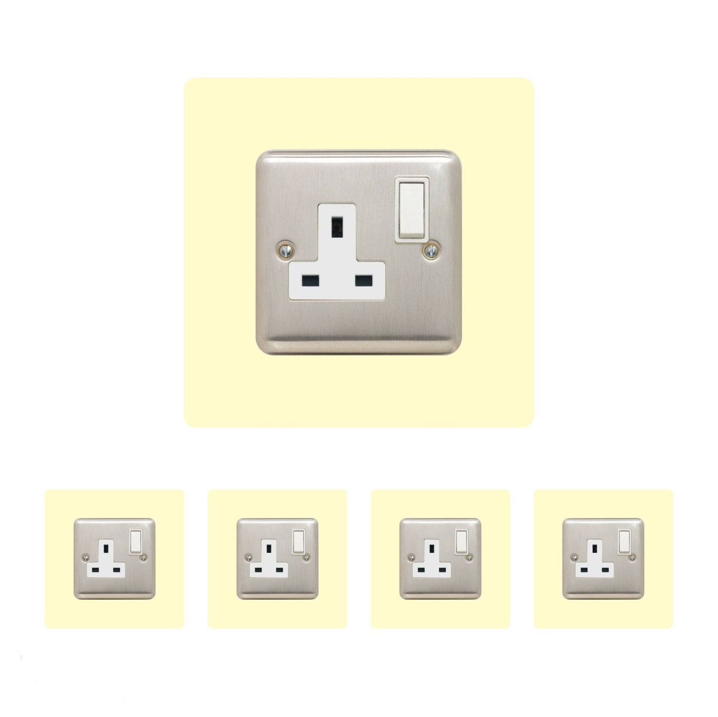 Set of 5 Single Socket Surround, square