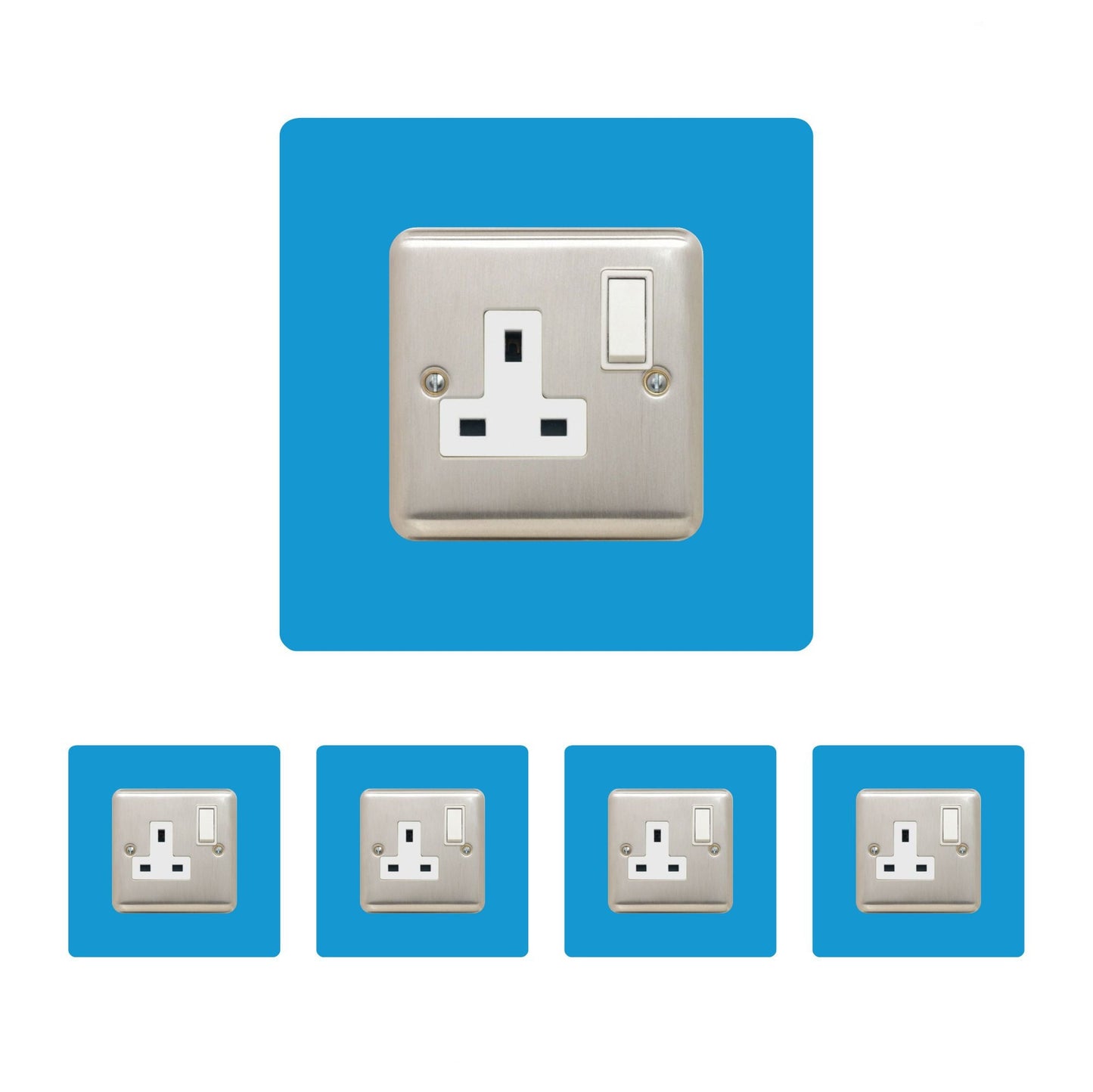 Set of 5 Single Socket Surround, square