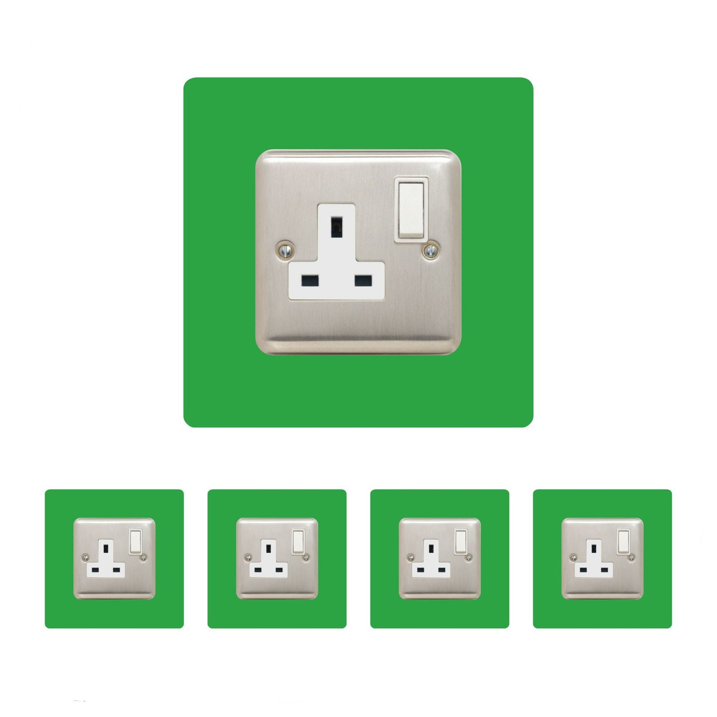 Set of 5 Single Socket Surround, square