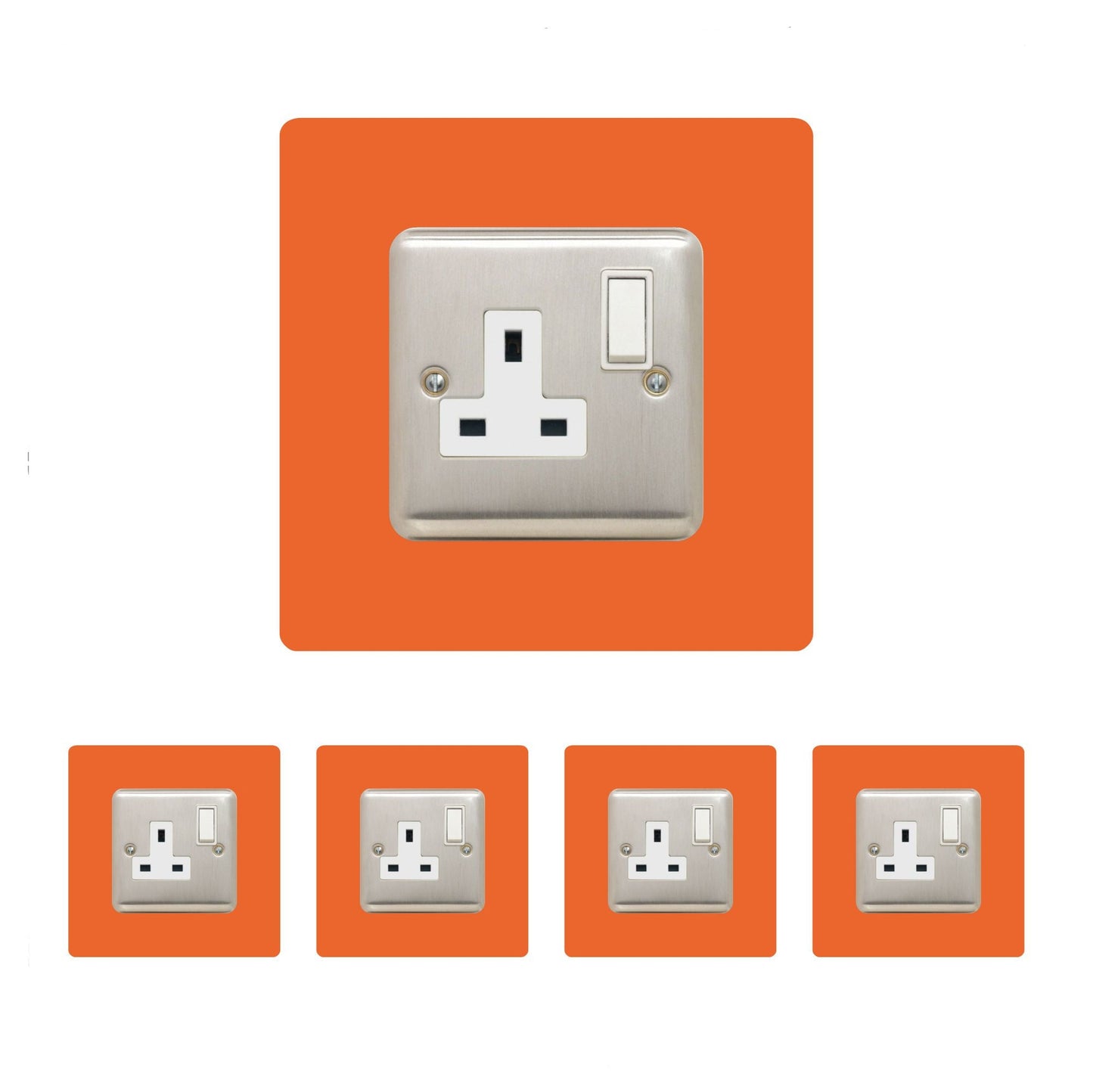 Set of 5 Single Socket Surround, square