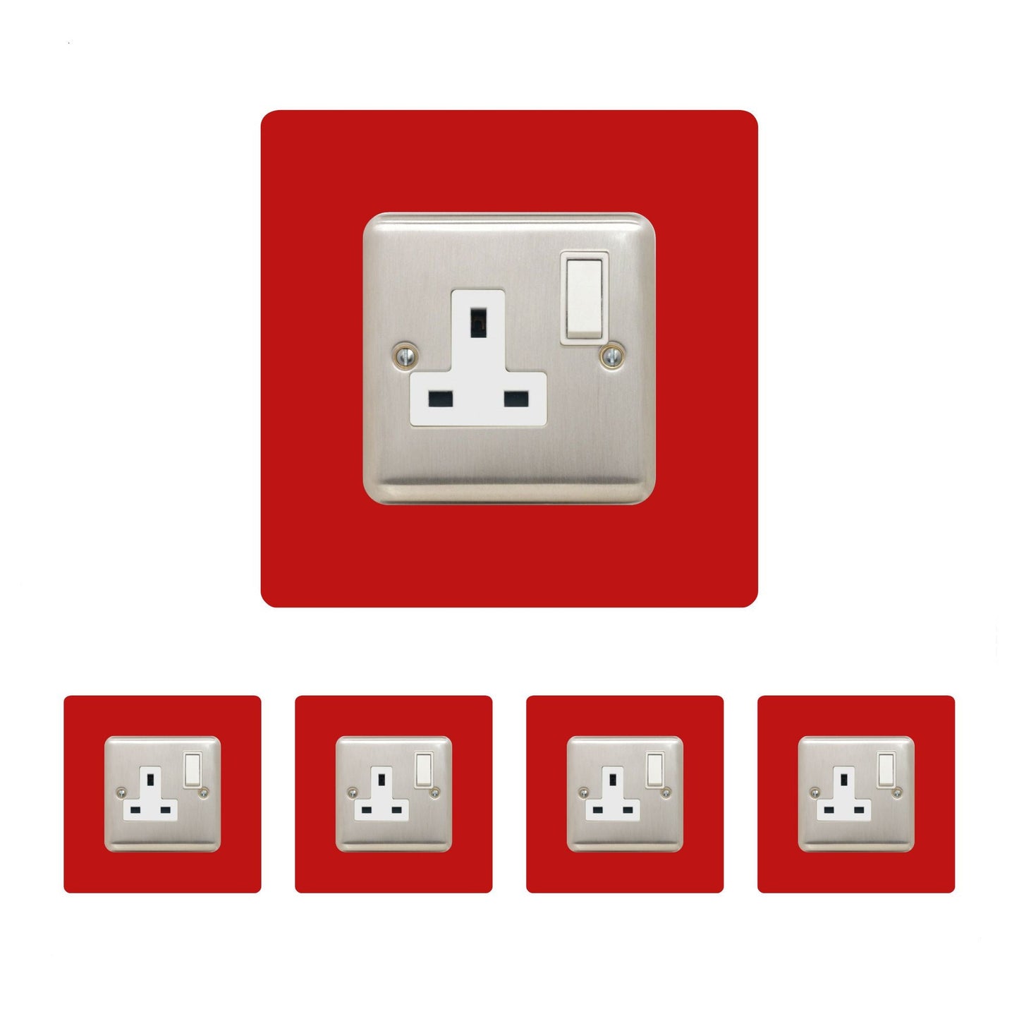 Set of 5 Single Socket Surround, square
