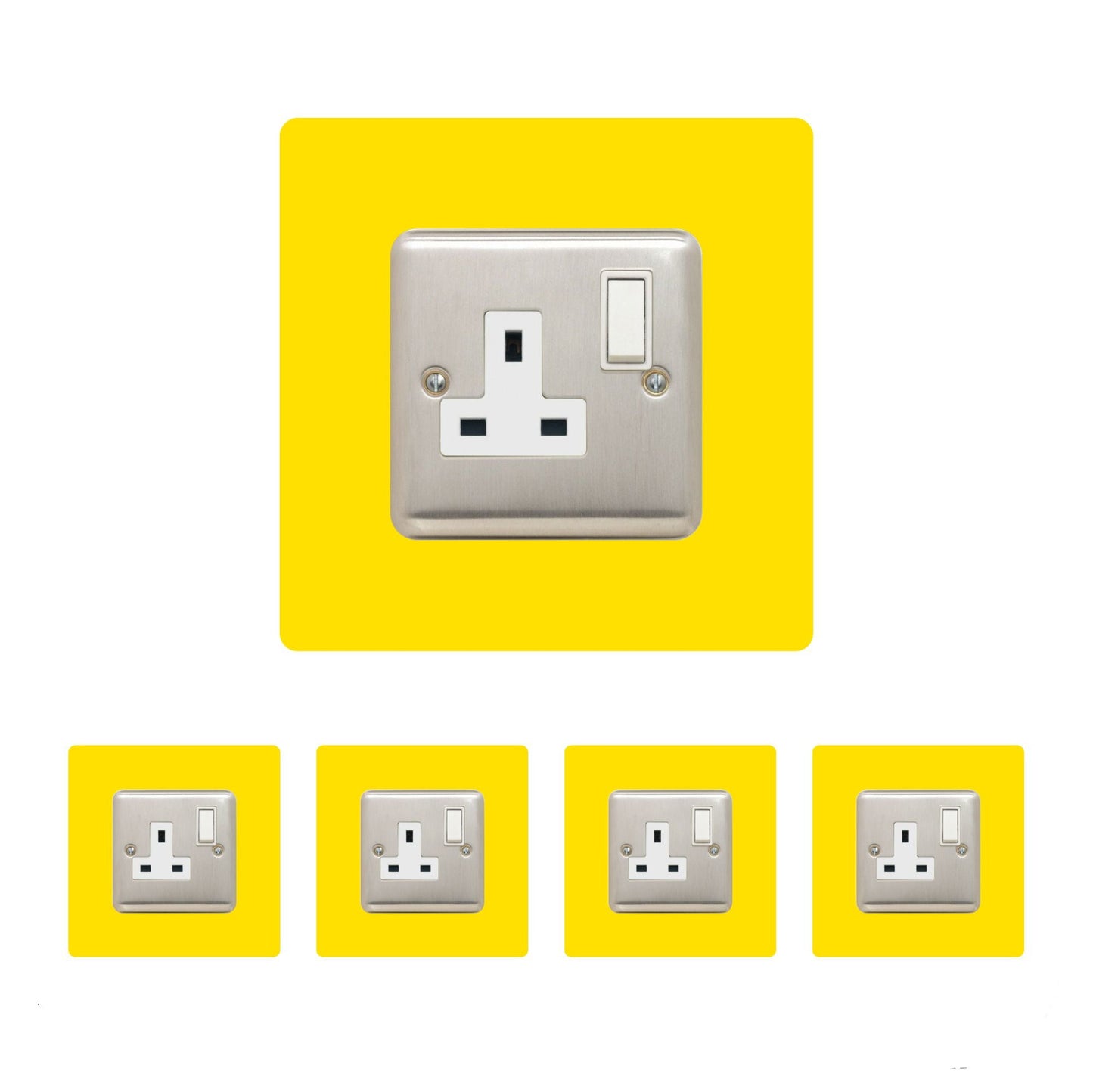 Set of 5 Single Socket Surround, square