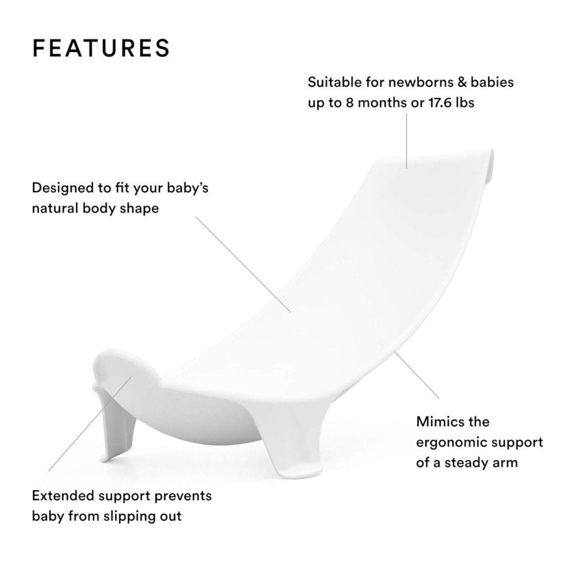 Stokke Flexi Bath Baby Support - White