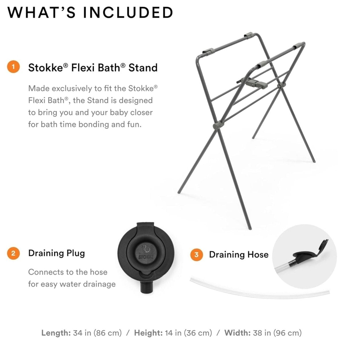 Stokke Flexi Bath Flexi Stand - Grey