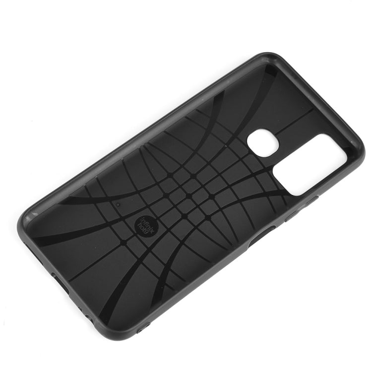 For Infinix Hot 9 Shockproof Sewing Cow Pattern Skin Texture PC + PU + TPU Case(Black)