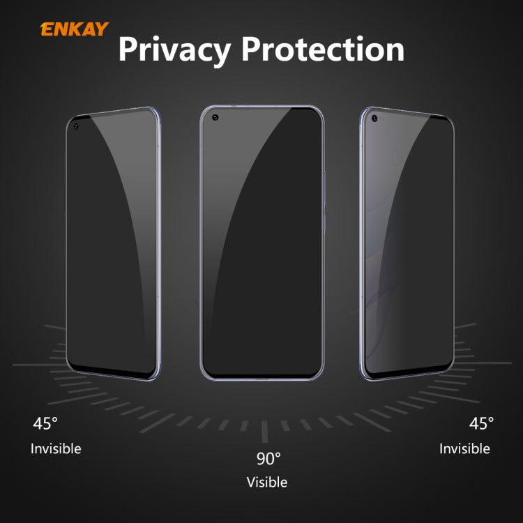For Huawei Honor 30 ENKAY Hat-Prince 0.26mm 9H 6D Privacy Anti-spy Full Screen Tempered Glass Film