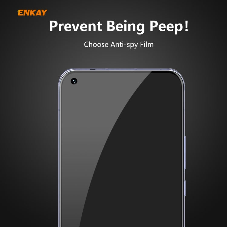 For Huawei NOVA 7 ENKAY Hat-Prince 0.26mm 9H 6D Privacy Anti-spy Full Screen Tempered Glass Film