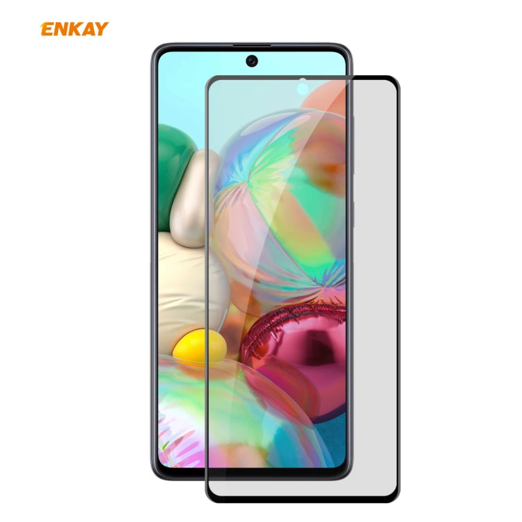 For Samsung Galaxy A71 ENKAY Hat-Prince 0.26mm 9H 6D Privacy Anti-spy Full Screen Tempered Glass Film