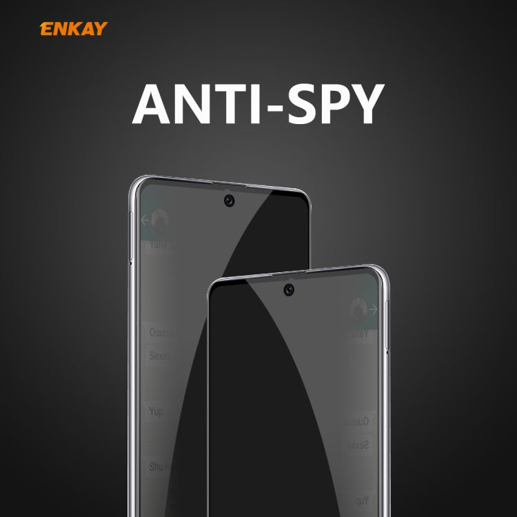 For Samsung Galaxy A71 ENKAY Hat-Prince 0.26mm 9H 6D Privacy Anti-spy Full Screen Tempered Glass Film