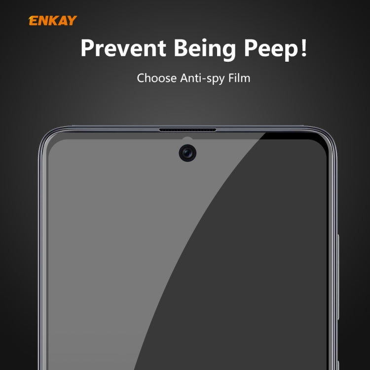 For Samsung Galaxy A71 ENKAY Hat-Prince 0.26mm 9H 6D Privacy Anti-spy Full Screen Tempered Glass Film