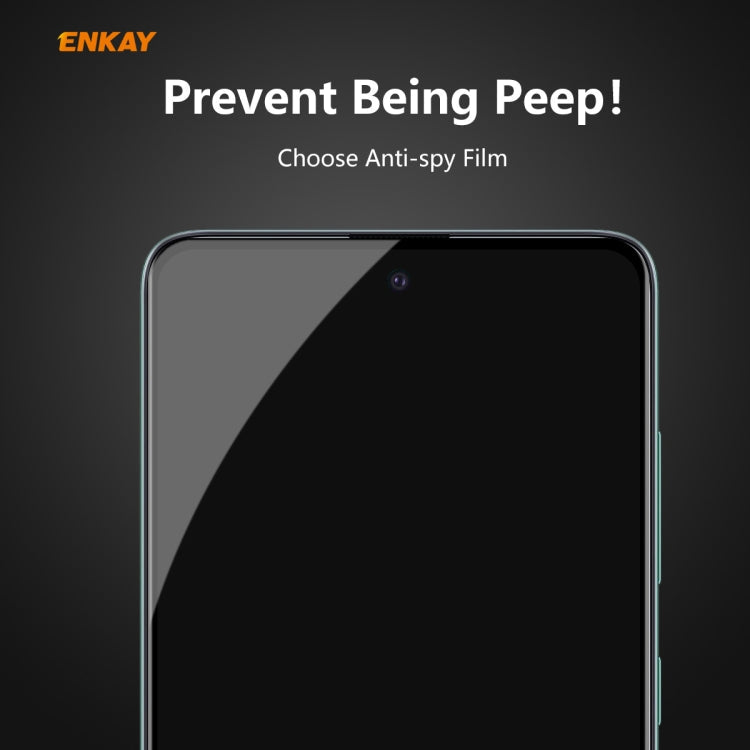 For Samsung Galaxy A51 ENKAY Hat-Prince 0.26mm 9H 6D Privacy Anti-spy Full Screen Tempered Glass Film
