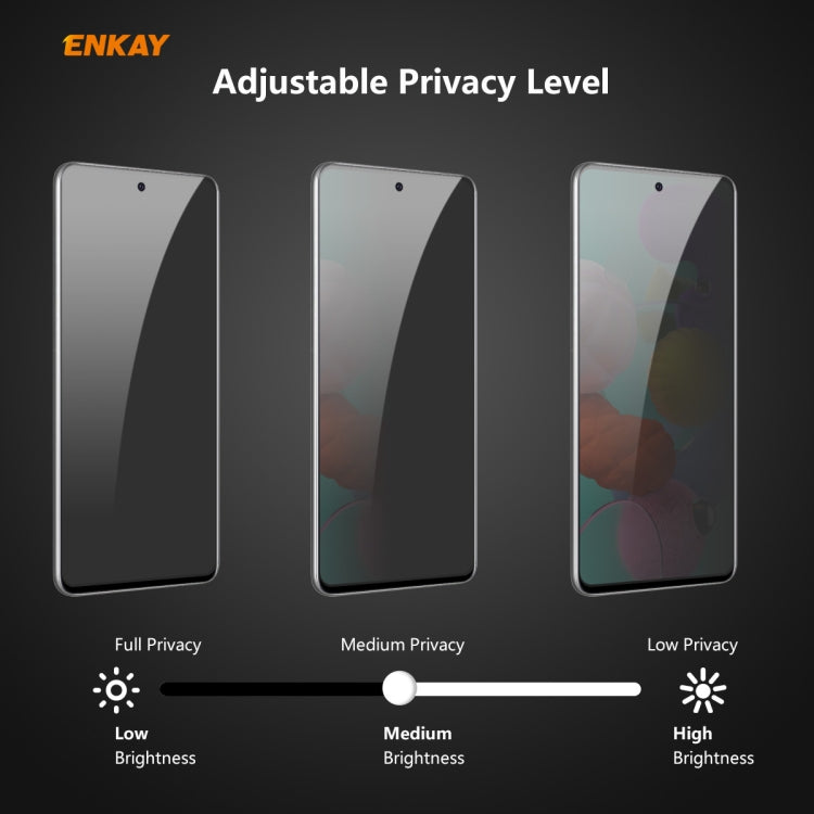 For Samsung Galaxy A51 ENKAY Hat-Prince 0.26mm 9H 6D Privacy Anti-spy Full Screen Tempered Glass Film