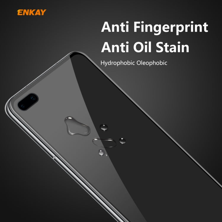 For HUAWEI P40 ENKAY Hat-Prince 0.26mm 9H 6D Privacy Anti-spy Full Screen Tempered Glass Film