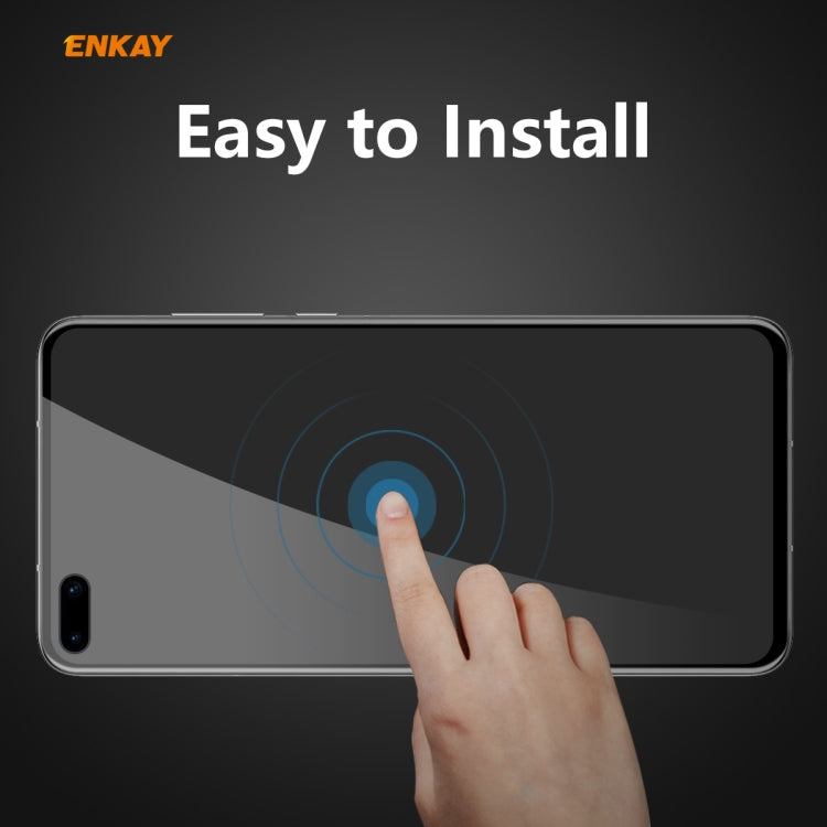 For HUAWEI P40 ENKAY Hat-Prince 0.26mm 9H 6D Privacy Anti-spy Full Screen Tempered Glass Film