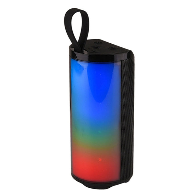 T&G TG169 LED Portable Bluetooth Speaker Outdoor Waterproof Subwoofer 3D Stereo Mini wireless Loudspeaker Support AUX FM TF card(Black)