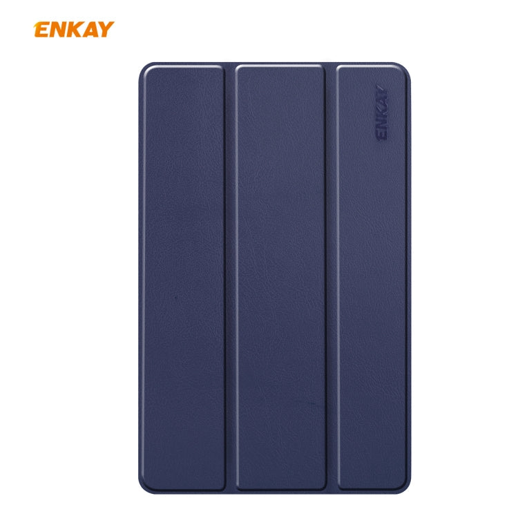 For Samsung Galaxy Tab S6 Lite P610 / P615 / Tab S6 Lite 2022 / P613 / P619 ENKAY 3-Fold Plastic Leather Smart Tablet Case(Grey)
