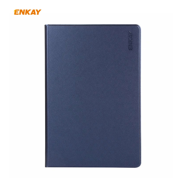 For Samsung Galaxy Tab S6 Lite P610 / P615 / Tab S6 Lite 2022 / P613 / P619 ENKAY Elastic Leather Tablet Case with Holder(Dark Blue)