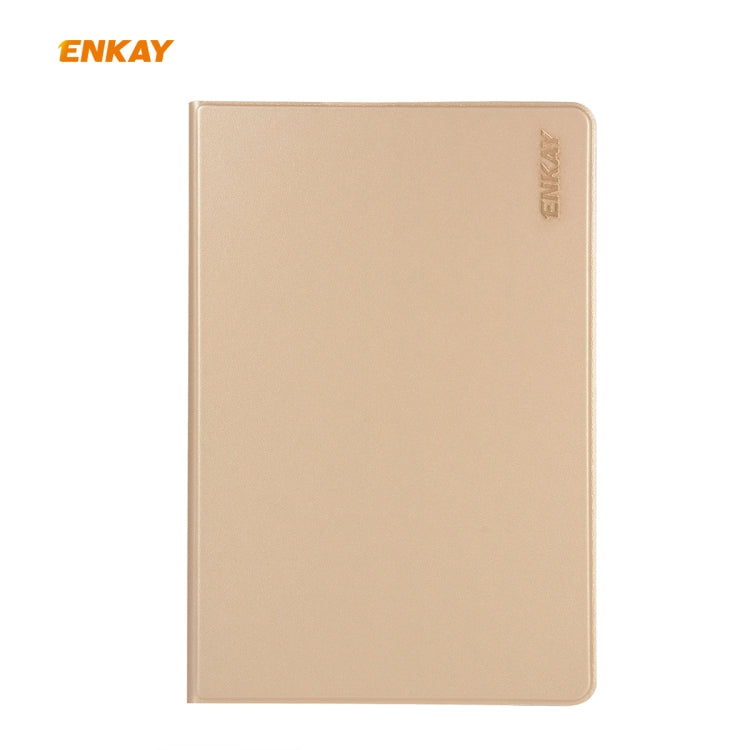 For Samsung Galaxy Tab S6 Lite P610 / P615 / Tab S6 Lite 2022 / P613 / P619 ENKAY Elastic Leather Tablet Case with Holder(Golden)