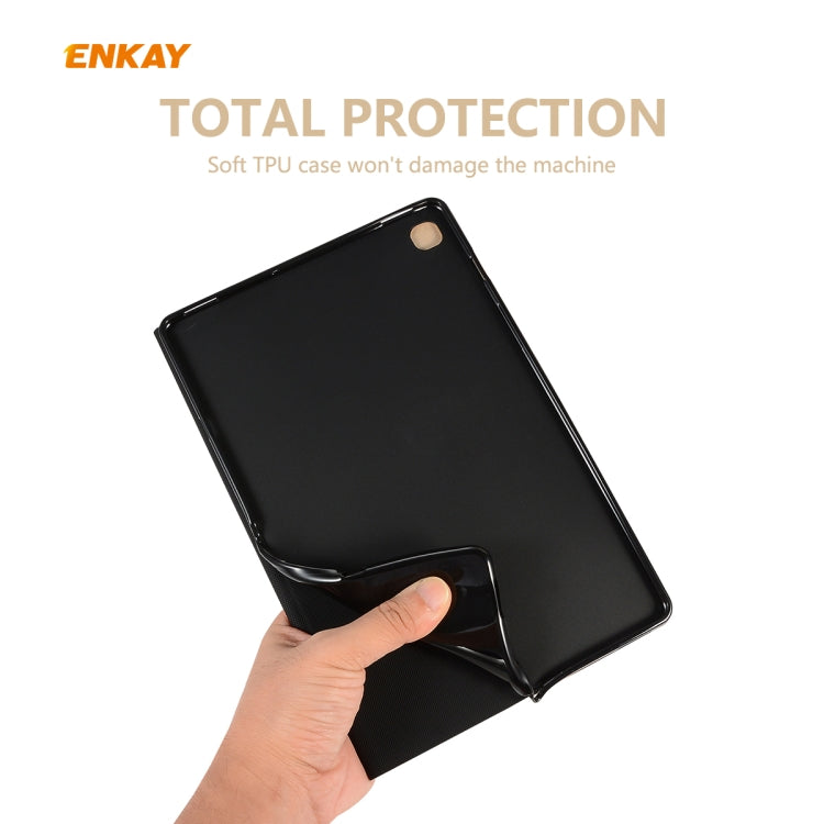 For Samsung Galaxy Tab S6 Lite P610 / P615 / Tab S6 Lite 2022 / P613 / P619 ENKAY Elastic Leather Tablet Case with Holder(Golden)