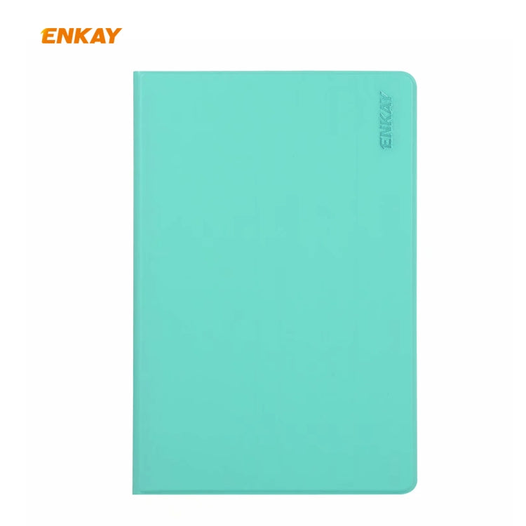 For Samsung Galaxy Tab S6 Lite P610 / P615 / Tab S6 Lite 2022 / P613 / P619 ENKAY Elastic Leather Tablet Case with Holder(Cyan)