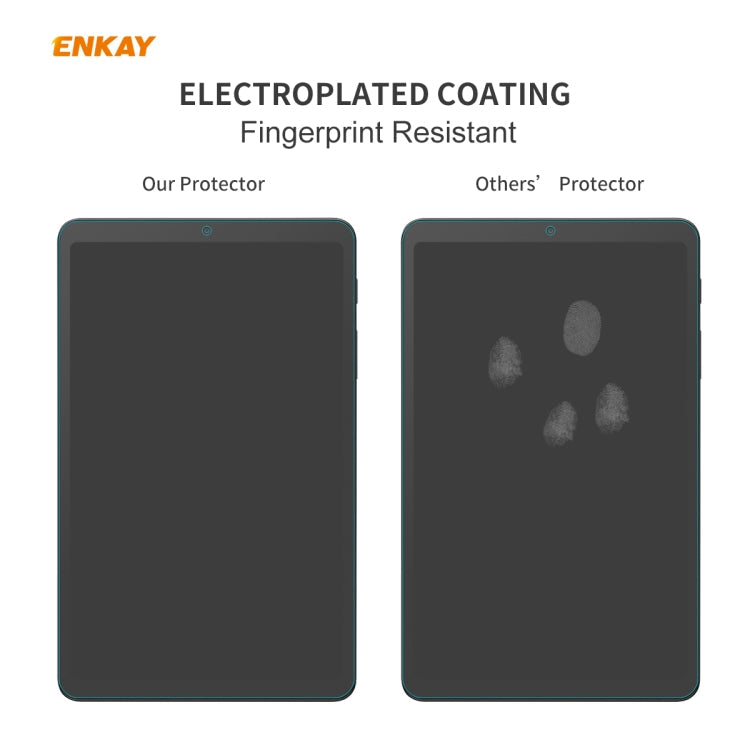 For Samsung Galaxy Tab A 8.4 (2020) 2 PCS ENKAY Hat-Prince 0.33mm 9H Surface Hardness 2.5D Explosion-proof Tempered Glass Screen Protector