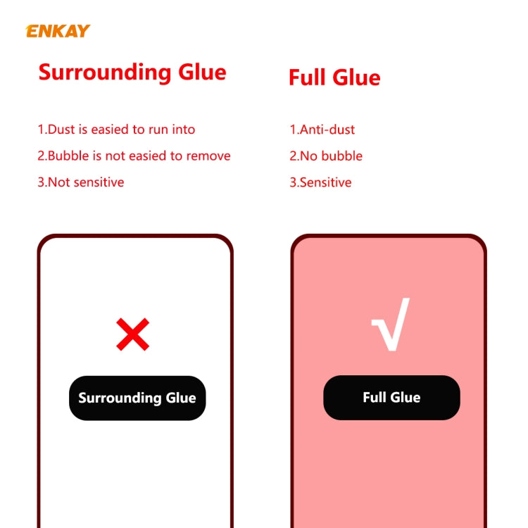 For OnePlus Nord ENKAY Hat-Prince Full Glue 0.26mm 9H 2.5D Tempered Glass Full Coverage Film