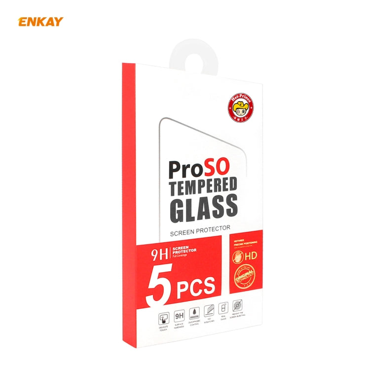 For OnePlus Nord 5 PCS ENKAY Hat-Prince Full Glue 0.26mm 9H 2.5D Tempered Glass Full Coverage Film