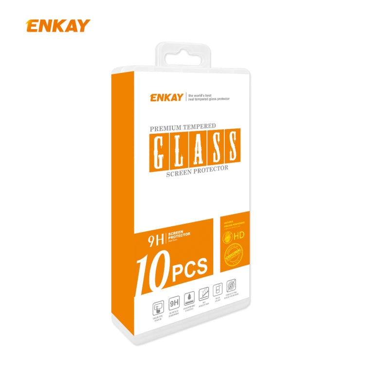 For OnePlus Nord 10 PCS ENKAY Hat-Prince Full Glue 0.26mm 9H 2.5D Tempered Glass Full Coverage Film
