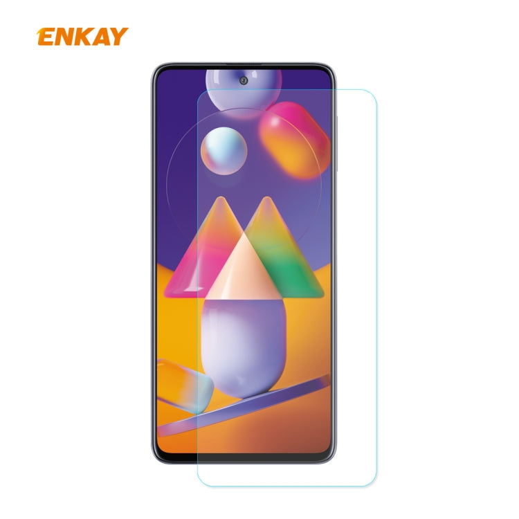 For Samsung Galaxy M31s ENKAY Hat-Prince 0.26mm 9H 2.5D Curved Edge Tempered Glass Film