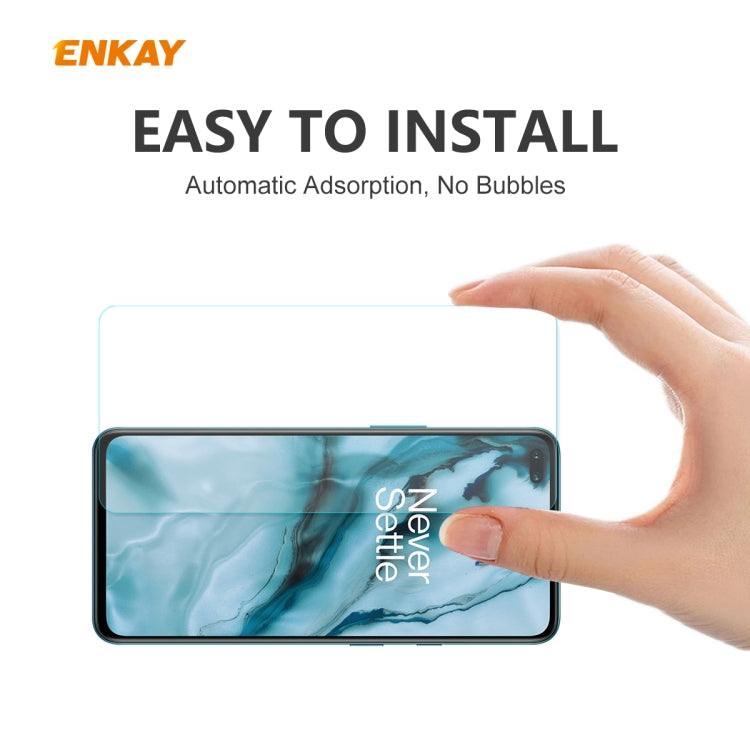 For OnePlus Nord ENKAY Hat-Prince 0.26mm 9H 2.5D Curved Edge Tempered Glass Film