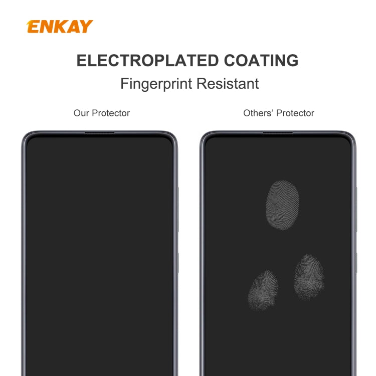 For Samsung Galaxy M31s 2 PCS ENKAY Hat-Prince 0.26mm 9H 2.5D Curved Edge Tempered Glass Film