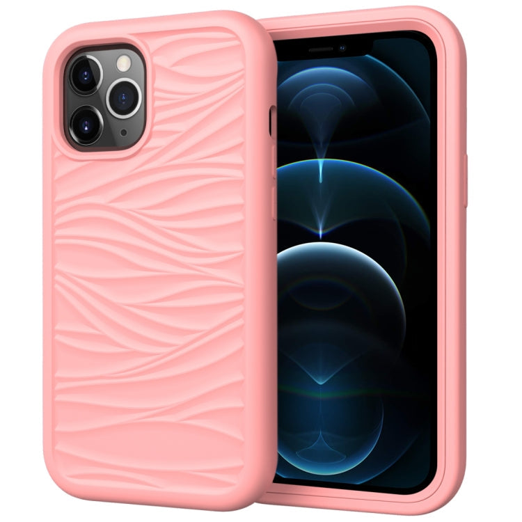For iPhone 12 Pro Max Wave Pattern 3 in 1 Silicone+PC Shockproof Protective Case, For iPhone 12 Pro Max