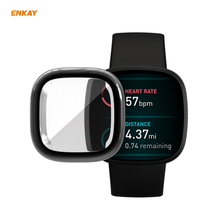 For Fitbit Versa 3 / Fitbit Sense ENKAY Hat-Prince ENK-AC8208 Full Coverage Electroplate TPU Soft Case