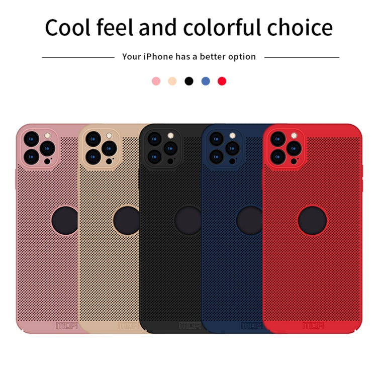 MOFi Honeycomb Texture Breathable PC Shockproof Protective Back Cover Case, For iPhone 12 Pro Max
