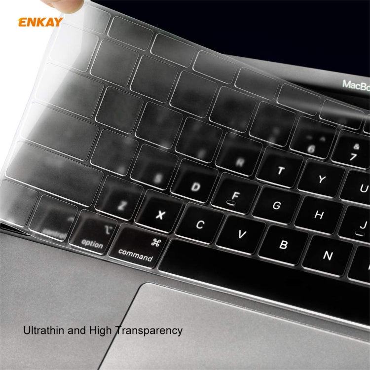 ENKAY 3 in 1 Matte Laptop Protective Case + EU Version TPU Keyboard Film + Anti-dust Plugs Set for MacBook Pro 13.3 inch A1706 / A1989 / A2159 (with Touch Bar)(Pink)