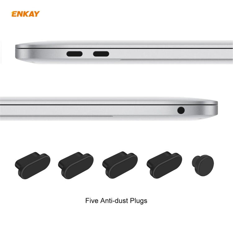 ENKAY 3 in 1 Matte Laptop Protective Case + US Version TPU Keyboard Film + Anti-dust Plugs Set for MacBook Air 13.3 inch A2179 & A2337 (2020)(Light Blue)