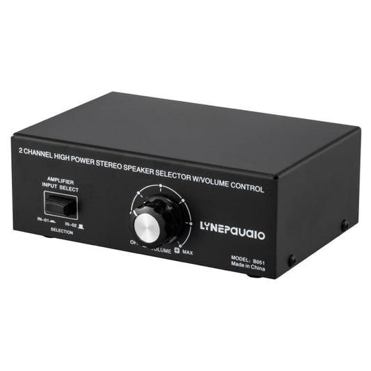 B051 2 Input And 1 Output Power Amplifier And Speaker Selection Switcher Output With Volume Adjustment 2 Power Amplifiers Audio Switcher Switch Distribution Comparator, B051