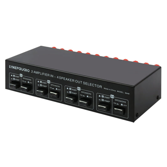2-in 4-out Power Amplifier Speaker Switcher Splitter Comparator 300W Per Channel Without Loss Of Sound Quality, B048