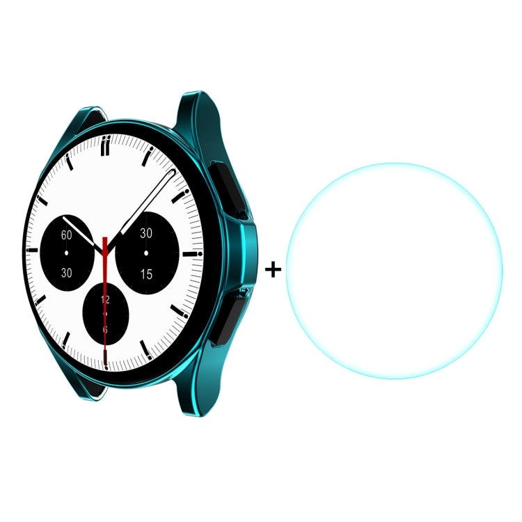 For Samsung Galaxy Watch4 Classic 46mm ENKAY Hat-Prince Full Coverage Electroplate Soft Case TPU HD Clear Cover + Tempered Glass Protector, For Samsung Galaxy Watch4 Classic 46mm