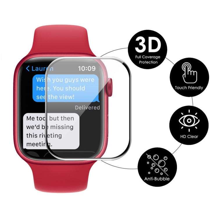 For Apple Watch Series 9 / 8 / 7 41mm ENKAY Hat-Prince 3D Full Coverage Soft PC Edge + PMMA HD Screen Protector Film, 1 PC, 2 PCS, 5 PCS, 10 PCS