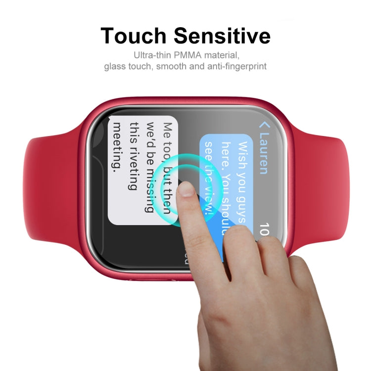 For Apple Watch Series 9 / 8 / 7 41mm ENKAY Hat-Prince 3D Full Coverage Soft PC Edge + PMMA HD Screen Protector Film, 1 PC, 2 PCS, 5 PCS, 10 PCS