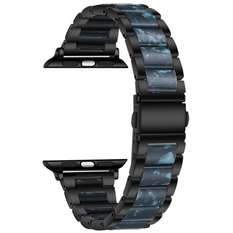 Metal + Resin Watchband For Apple Watch Series, 7 45mm / 6&SE&5&4 44mm / 3&2&1 42mm