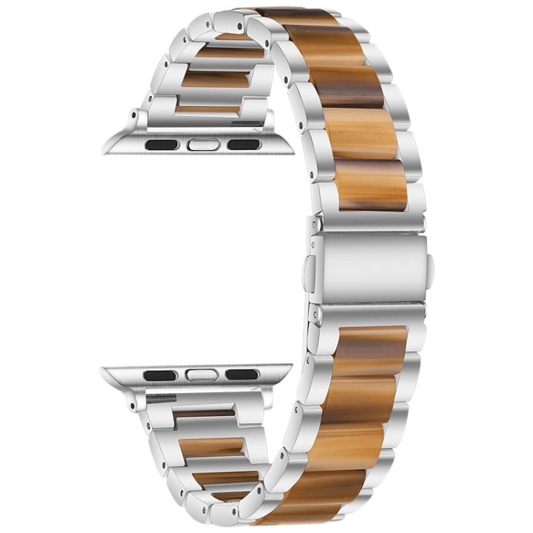 Metal + Resin Watchband For Apple Watch Series, 7 45mm / 6&SE&5&4 44mm / 3&2&1 42mm