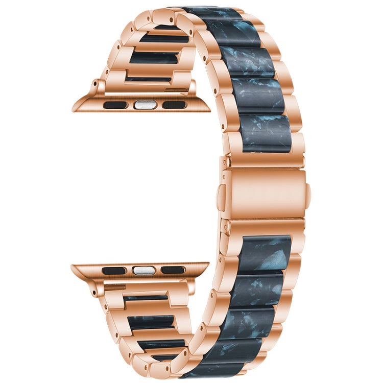 Metal + Resin Watchband For Apple Watch Series, 7 45mm / 6&SE&5&4 44mm / 3&2&1 42mm
