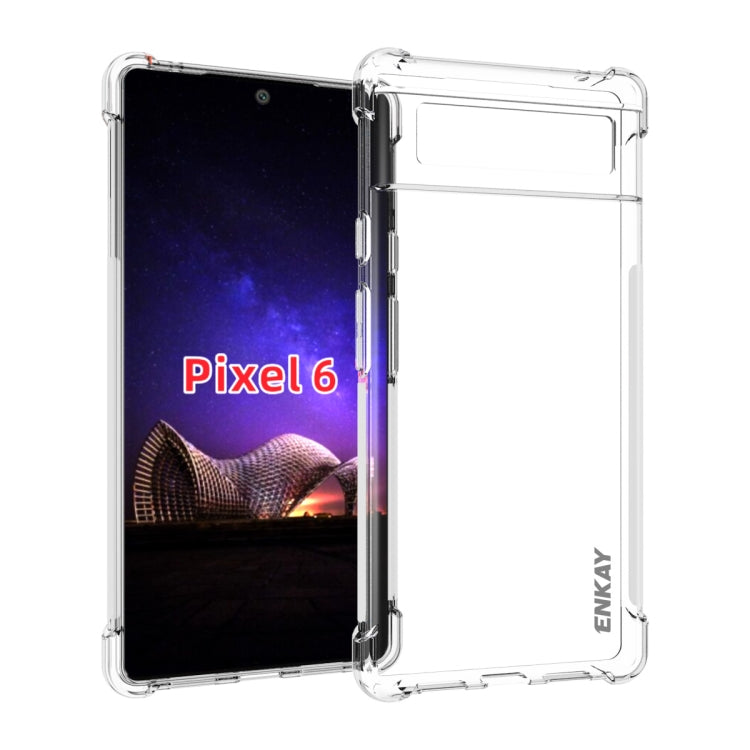 ENKAY Transparent TPU Shockproof Case, For Google Pixel 6, For Google Pixel 6 Pro