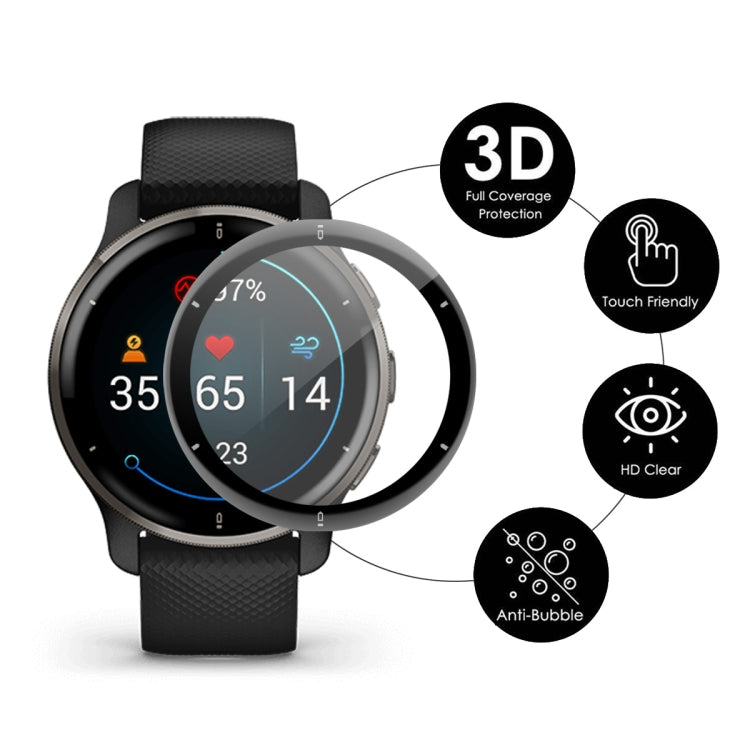 For Garmin Venu 2 Plus ENKAY Hat-Prince 3D Full Coverage Soft PC Edge + PMMA HD Protector Film, 1 PC, 2 PCS, 5 PCS, 10 PCS