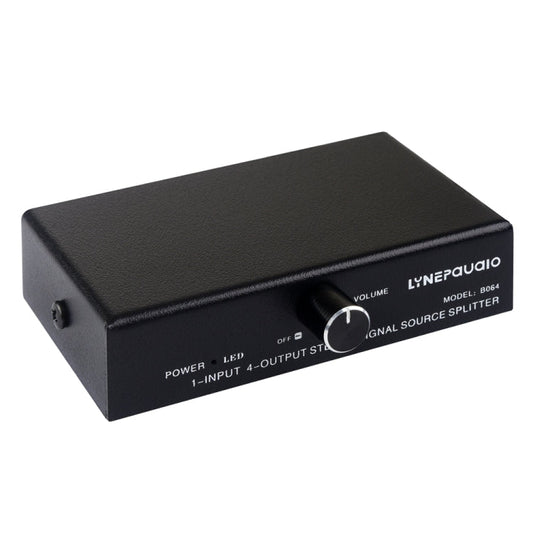 1 In 4 Out Audio Frequency Signal Splitter Distribute Device, Non Consumption, 3.5mm Interface Output, 1 In 4 Out 3.5mm Interface