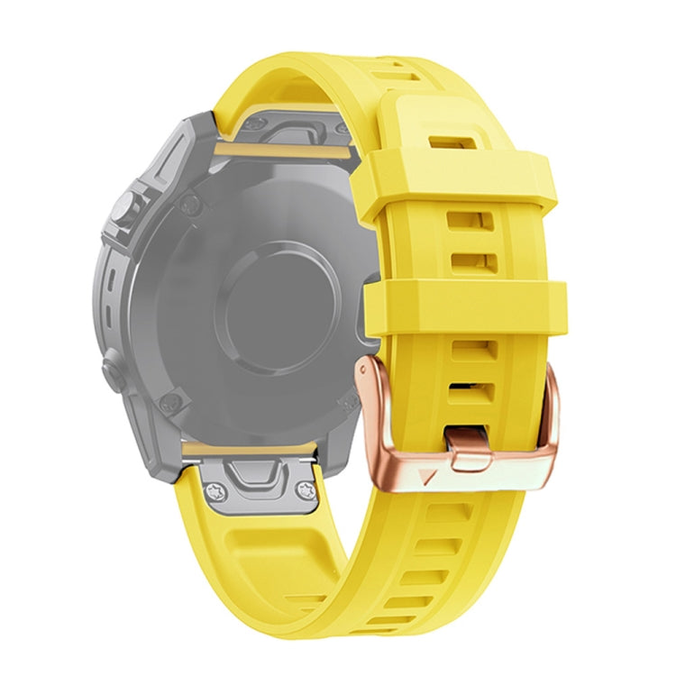 20mm Rose Gold Buckle Silicone Strap, For Garmin Fenix 7S, For Garmin Fenix 6S