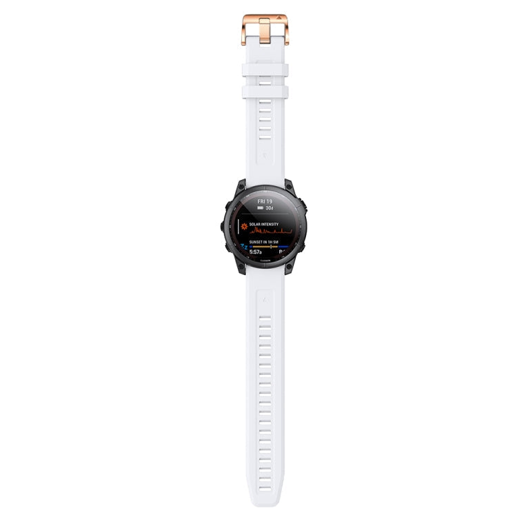 20mm Rose Gold Buckle Silicone Strap, For Garmin Fenix 6S Pro, For Garmin Fenix 5S