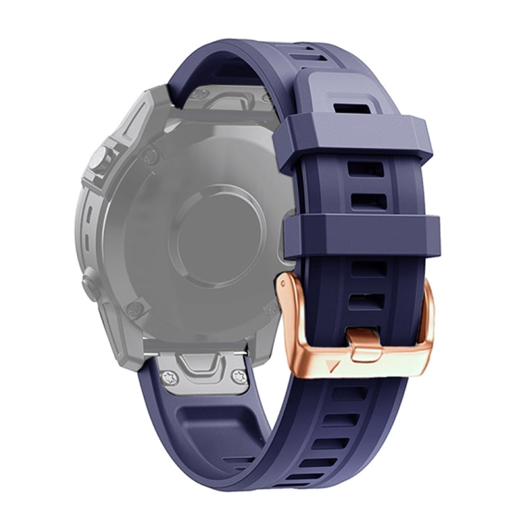 20mm Rose Gold Buckle Silicone Strap, For Garmin Fenix 6S Pro, For Garmin Fenix 5S